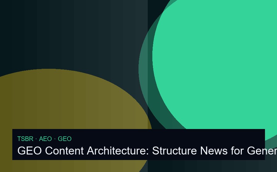 GEO Content Architecture: Structure News for Generative Search in 2026 — measurement and discovery visual