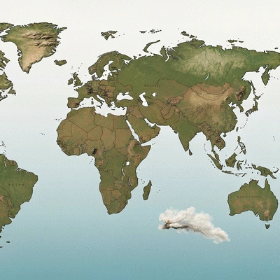 Detailed map highlighting less commercialized travel destinations
